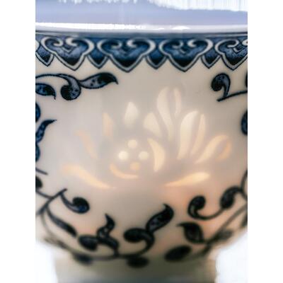 景德玉白精美镇青花三彩盖碗茶杯套装白高档RFG中国瓷功夫茶套具