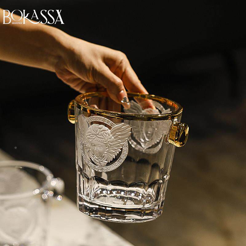 水玻璃家居外观IZL冰桶香桶家晶庭酒吧Ktv商创意金彩绘小冰业桶槟