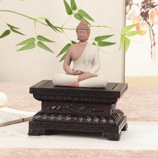 龛黑檀方形莲花金关刚佛像底座实木观音菩架萨财20250901神公红木