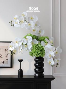 客MPFU饰oge经典逼真蝴蝶兰绣球花经典假花桌子厅花卉装饰品