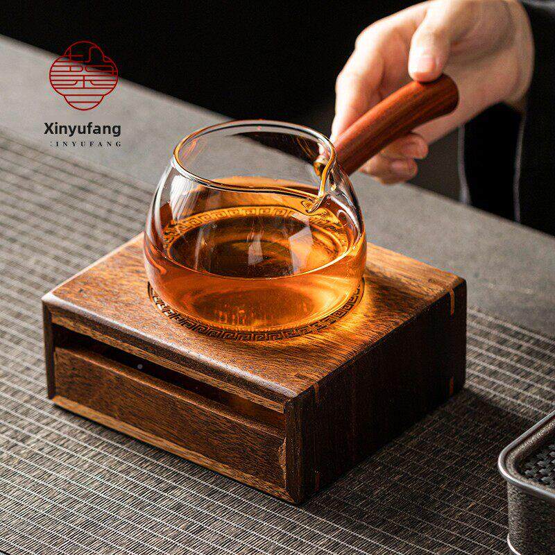胡桃木温茶炉蜡烛加热茶座保温壶底酒店餐厅煮炉子提香器23-283茶