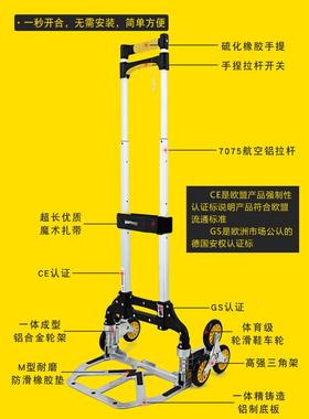 马科途爬楼梯手搬拉车便手推车买菜ZEN S5系小拉车家携拖用上楼运