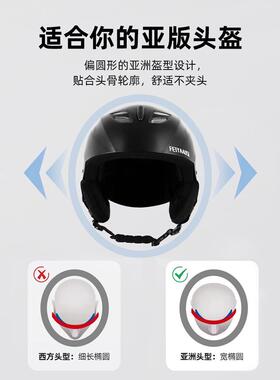 眼单板滑雪头男盔镜一体套UQB式镜盔安全帽大号雪盔护目镜装全套