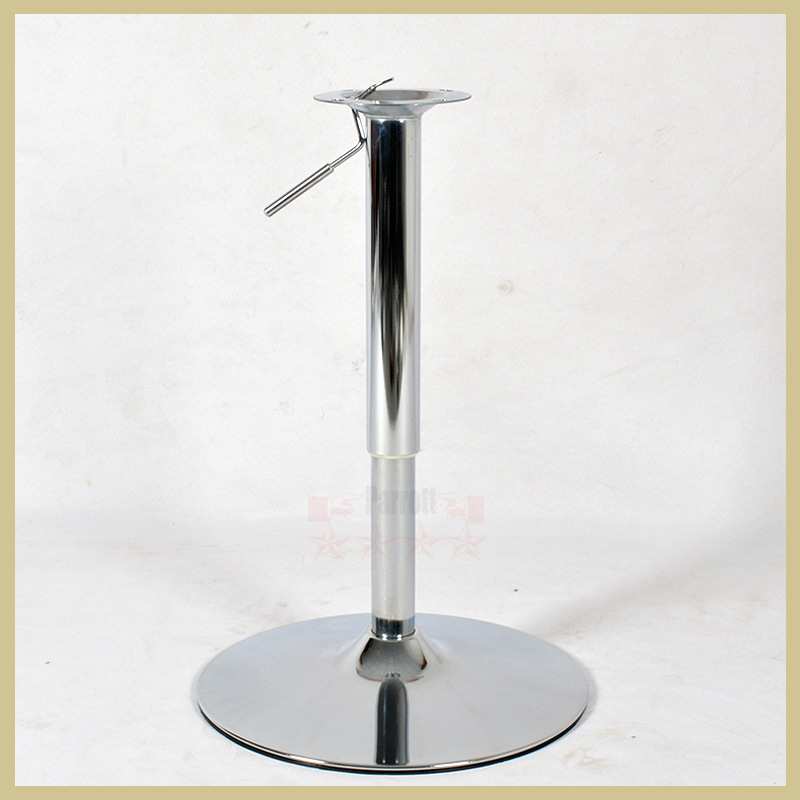 圆形喇叭底盘升降桌脚可转动边几底座休闲餐桌支架