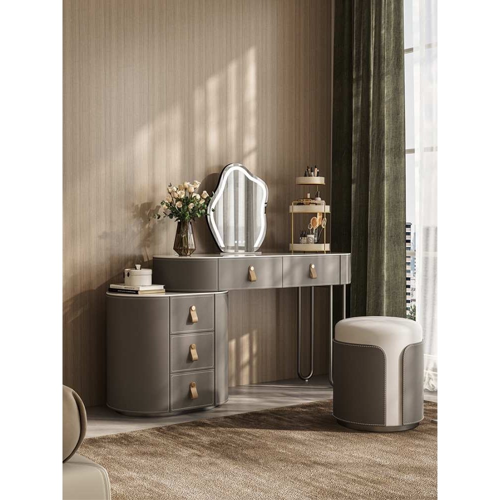 马鞍皮岩板梳妆台实木化妆柜现代简约卧室轻奢高级小户型化妆桌子,鲜花速递/花卉仿真/绿植园艺,割草机/草坪机,淘宝优惠券,粉丝福利购,淘宝优惠卷