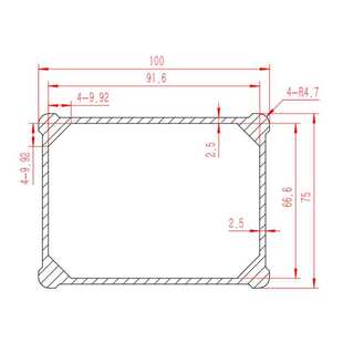 永锢100 75铝合金电源控制器壳体L01防水仪表铝盒子铝型材pcb外壳