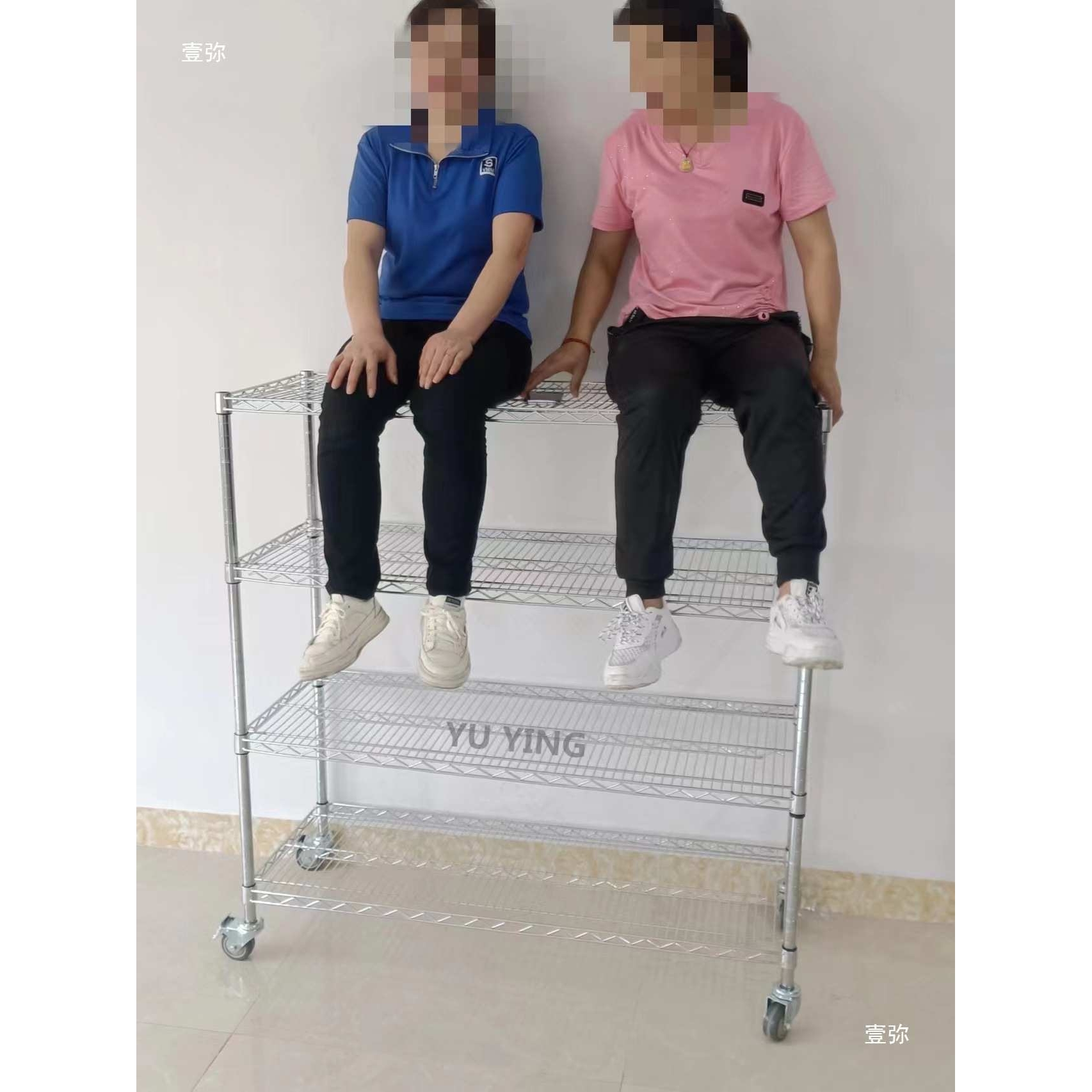 仓库镀铬货架带轮线网移动置物架家用储物架车间防静电物料展示架