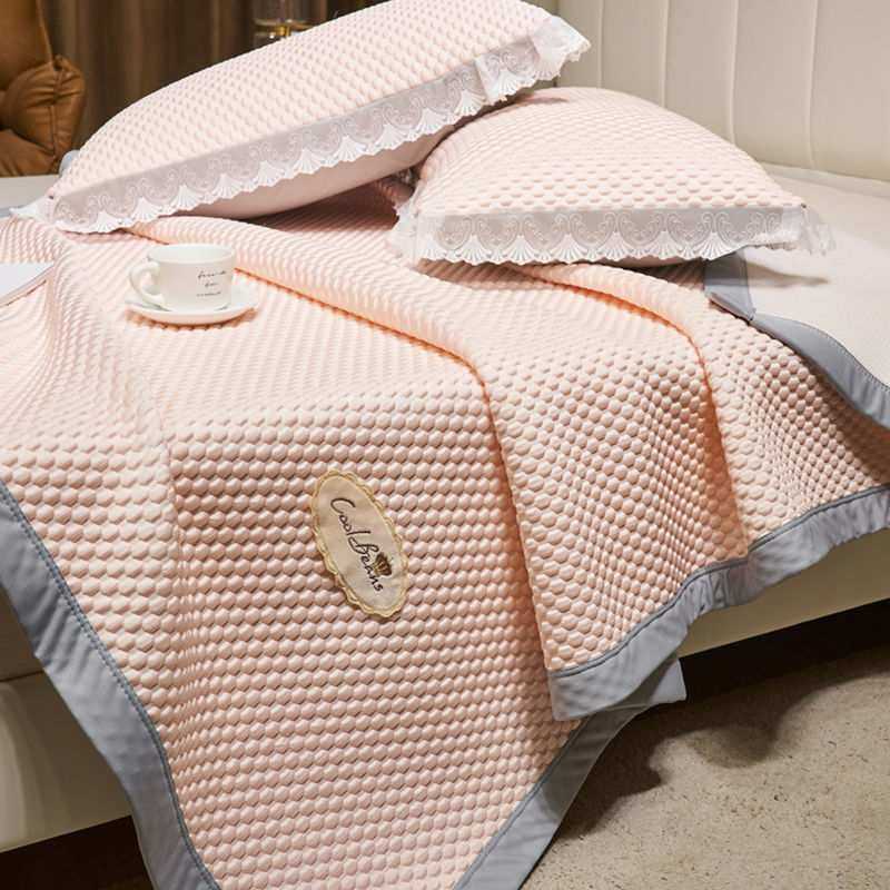 凉感豆豆席子加厚柔软床席垫夏季天冰丝席床笠款不沾身可折叠机洗