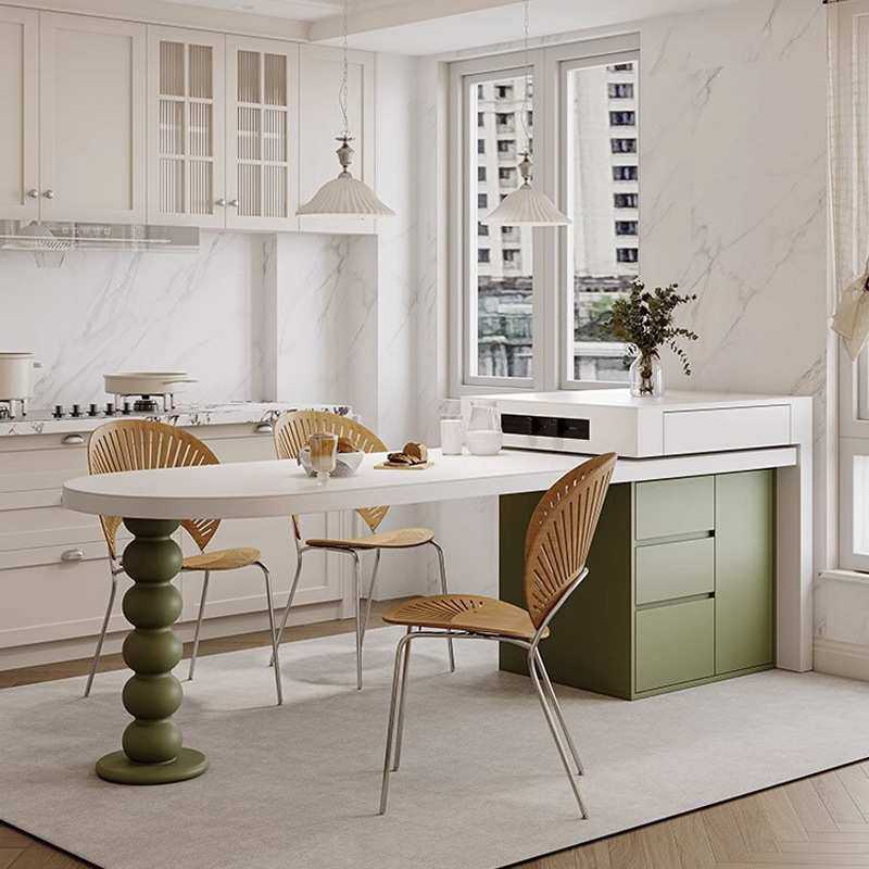 岛台餐桌法式轻奢可伸缩一体网红款家用小户型圆弧岛台岩板餐桌椅,鲜花速递/花卉仿真/绿植园艺,割草机/草坪机,淘宝优惠券,粉丝福利购,淘宝优惠卷