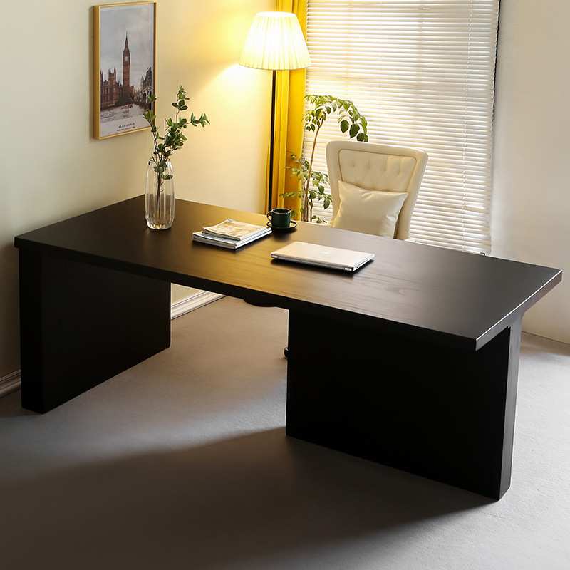 简约现代实木电脑桌书桌轻奢风老板办公桌设计师工作台写字桌长桌