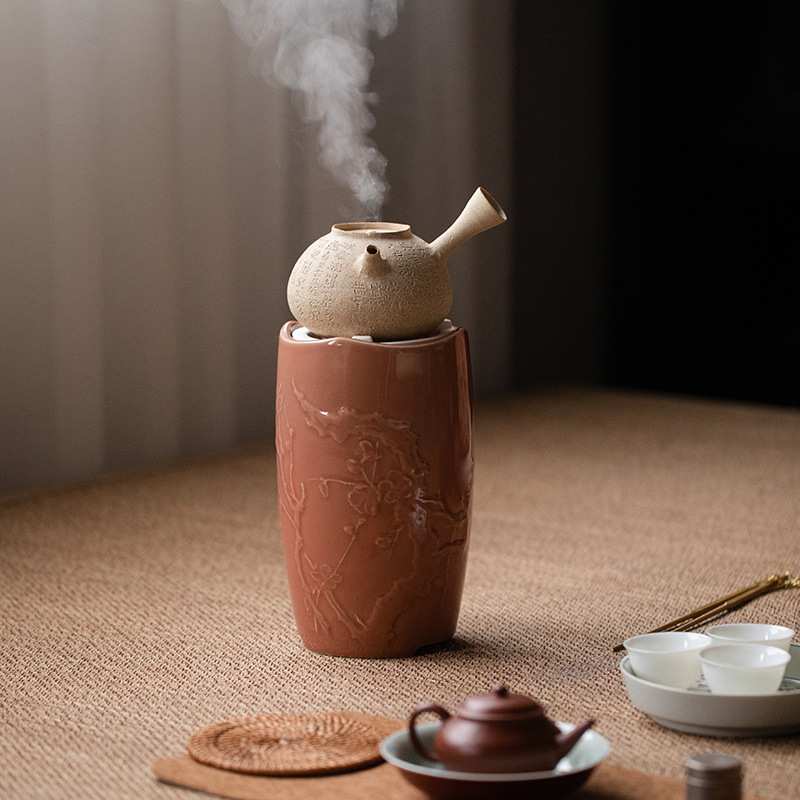 围炉夜话茶具炭炉子保温风炉底座碳炉中式煮茶器核桃橄榄炭煮茶炉