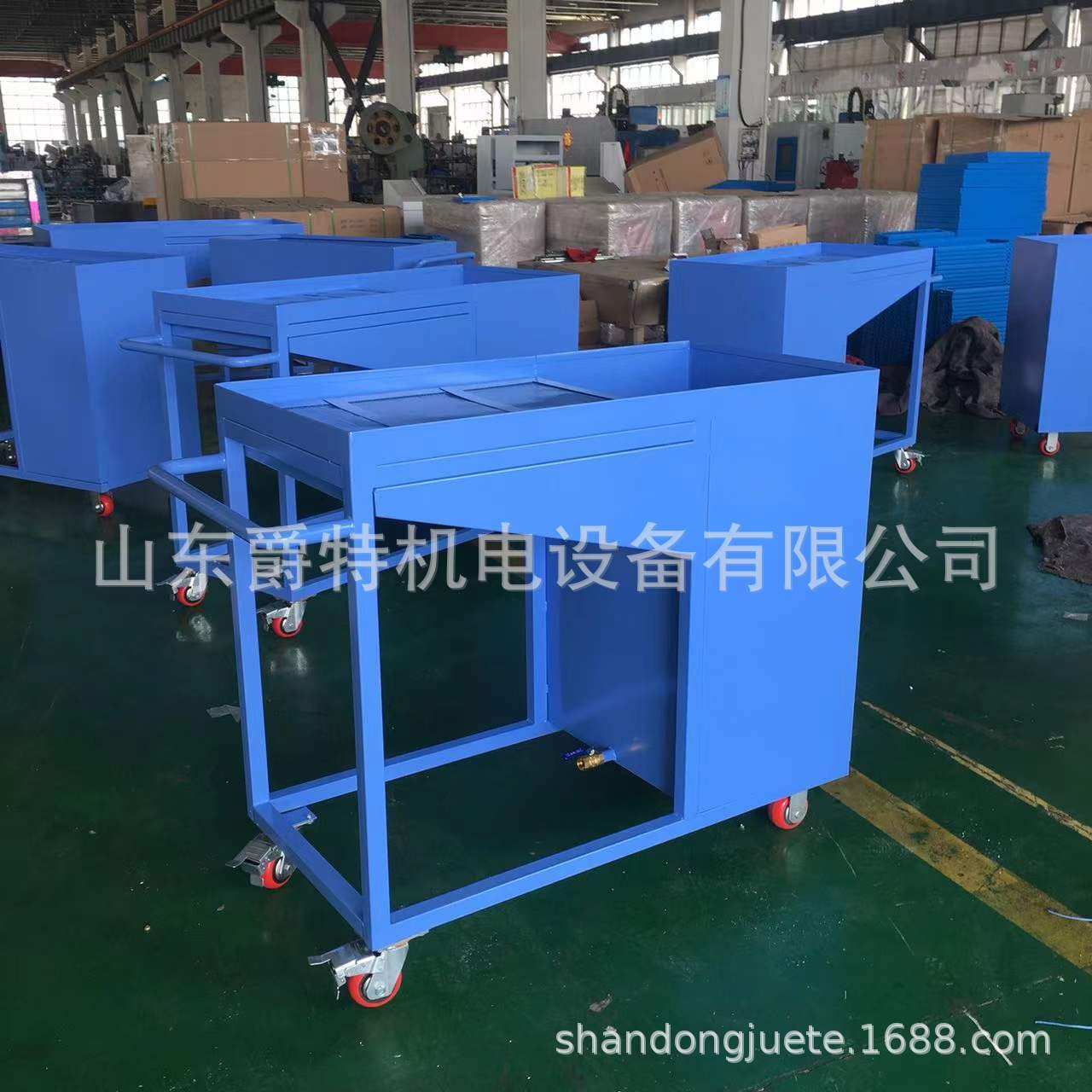 铁皮手推车加厚重型机床工具车过油车车间四轮周转车移动工具车
