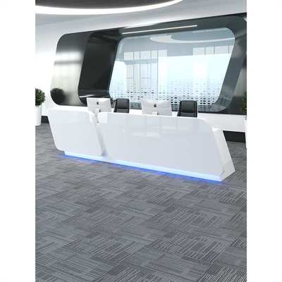 简约现代公司白色烤漆前台异形接待台咨询吧台宾馆创意迎宾收银桌