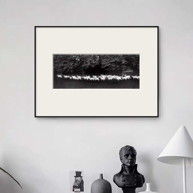 现代抽象黑白摄影作品装饰画小众卡纸艺术客厅挂画餐厅酒店壁画图片