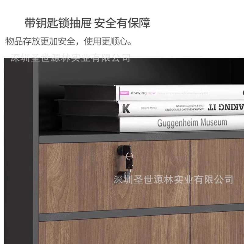 办公室文件柜矮柜储物柜多层收纳柜子档案保密资料柜带密码锁矮柜
