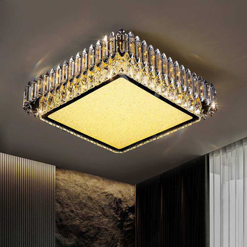 轻奢水晶吸顶灯方形温馨卧室书房灯现代简约餐厅灯led护眼灯具,鲜花速递/花卉仿真/绿植园艺,割草机/草坪机,淘宝优惠券,粉丝福利购,淘宝优惠卷