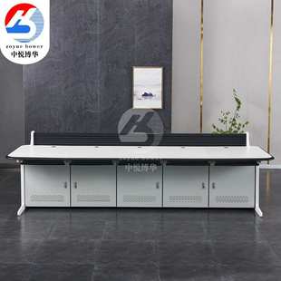 监控操作台指挥中心控制台物业值班室视频监控桌升降办公桌会议桌