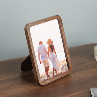 实木做成相框架免费打印照片6 10寸定制照片挂墙摆台装 裱画框
