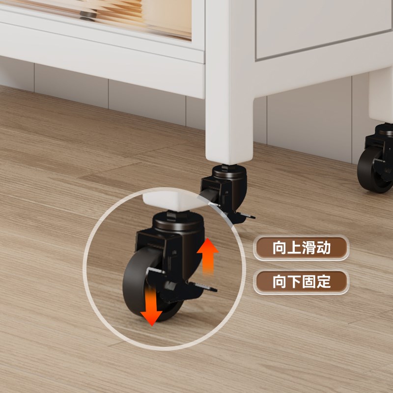 厨房置物架家用餐边柜多层带门储物橱柜多功能锅具电器碗碟收纳柜