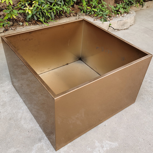 套盆 不锈钢电镀 方桶 绿萝 种植箱 特大方形 龟背竹盆 花盆绿植