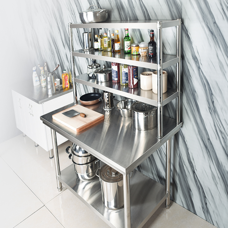 不锈钢立架厨房工作台置物架台上架打荷台架操作台架子货架台面架