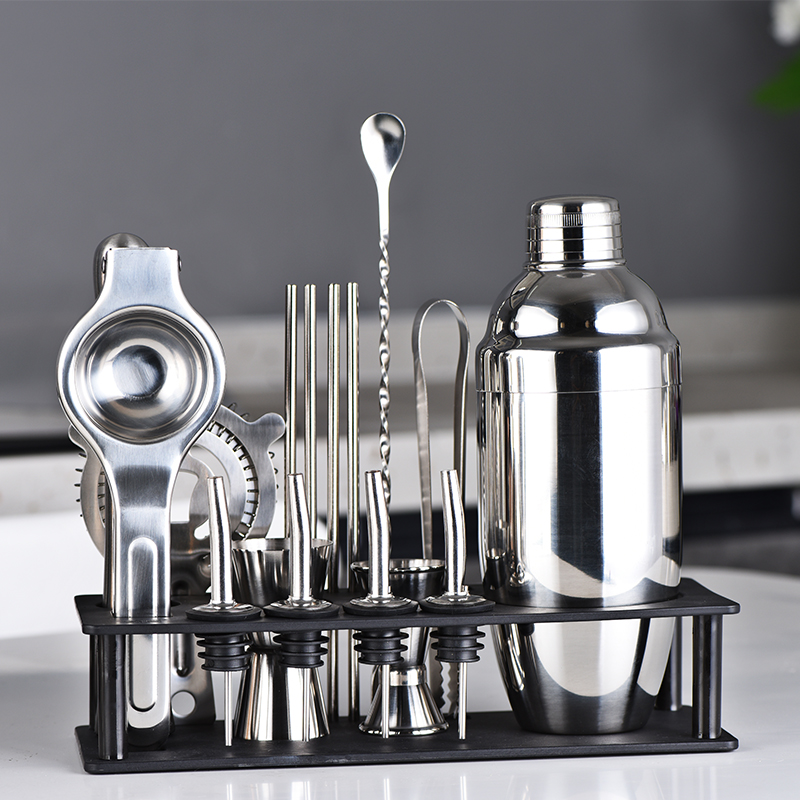 304不锈钢调酒套装雪克杯酒吧鸡尾酒调酒器摇摇杯雪克壶