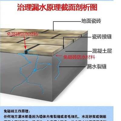 1.2公斤 卫生间渗漏水免砸砖 防水堵漏 防水渗透剂 瓷砖防水材料