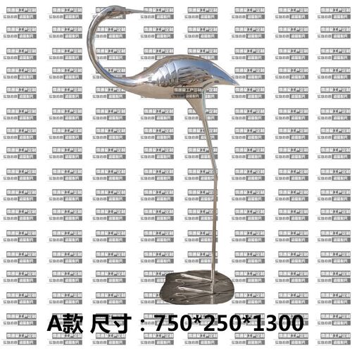 楼盘景观工程水景动物金属不锈钢仙鹤雕塑制作酒店大堂售楼处雕塑