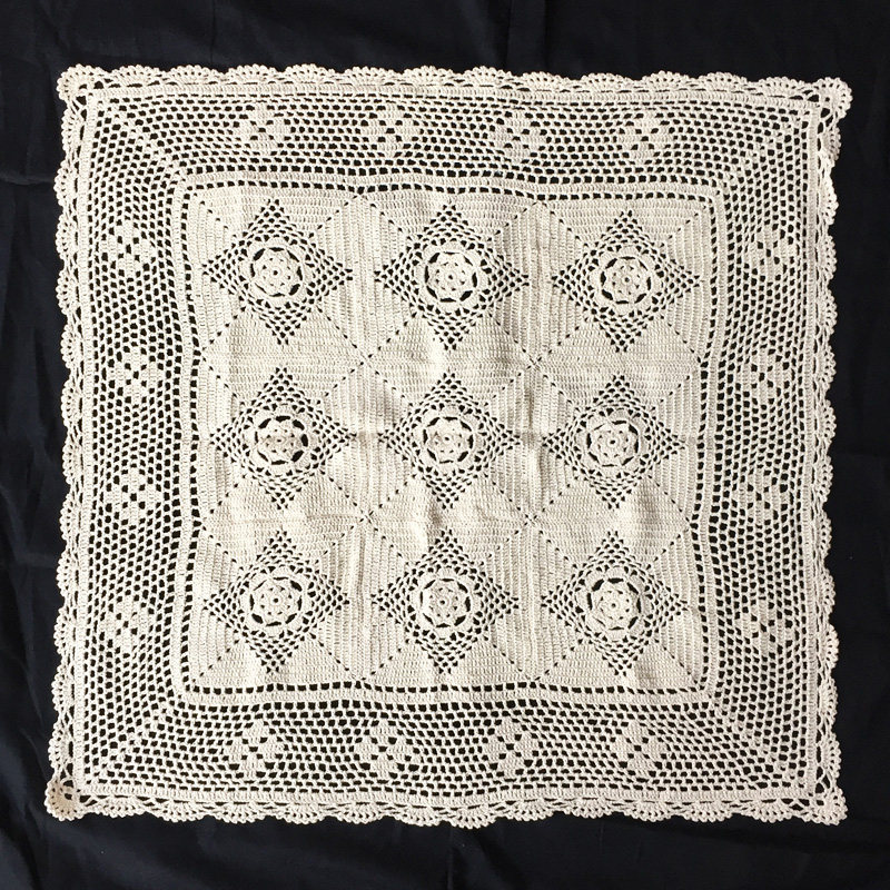 热卖纯手工钩针钩织蕾丝镂空欧式盖巾 方桌布田园钩花台布圆桌布,居家布艺,桌布,淘宝优惠券,粉丝福利购,淘宝优惠卷