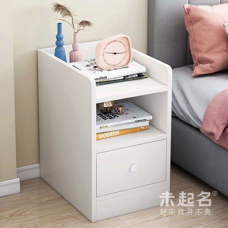 20/30/40CM厘米宽迷你超窄小型床头柜夹缝白色宿舍收纳木柜MS584