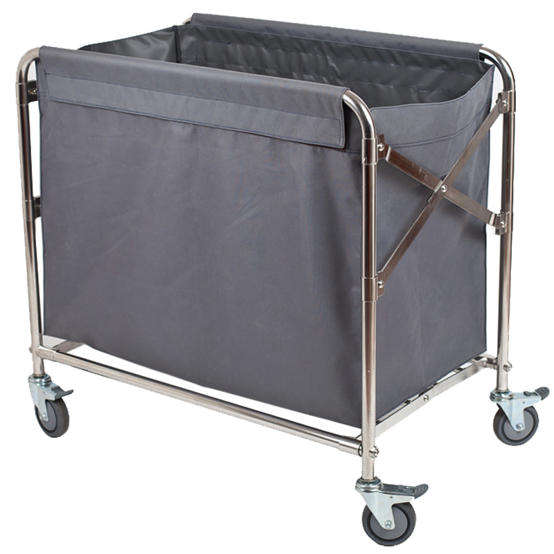 布草车客房服务车不锈钢推车布草车布袋静音推车斗车布草车清洁车
