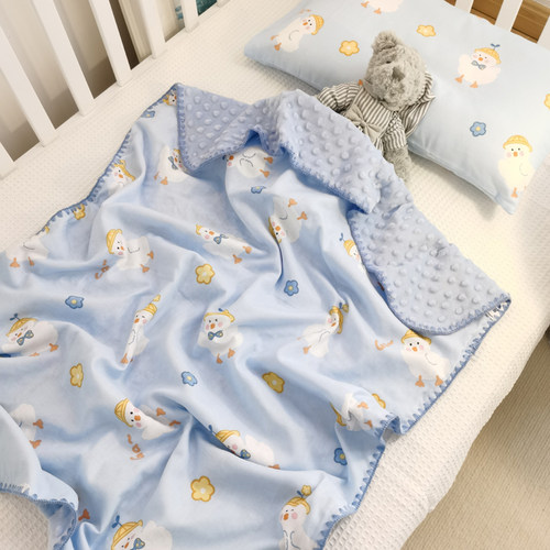 豆豆毯婴儿毯子宝宝安抚毛毯新生纱布被子儿童幼儿园盖毯薄被夏季