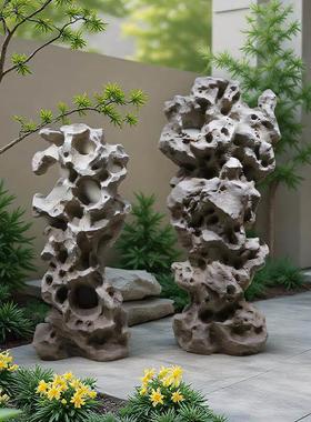 大中式仿真太湖窿石山造景石室内庭院园林RIH装饰品窟石假道具型