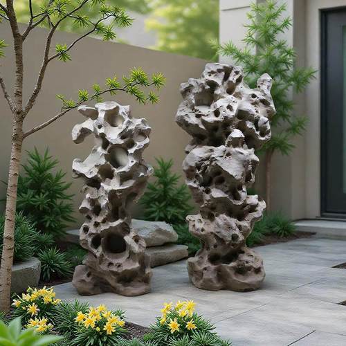 大中式仿真太湖窿石山造景石室内庭院园林RIH装饰品窟石假道具型