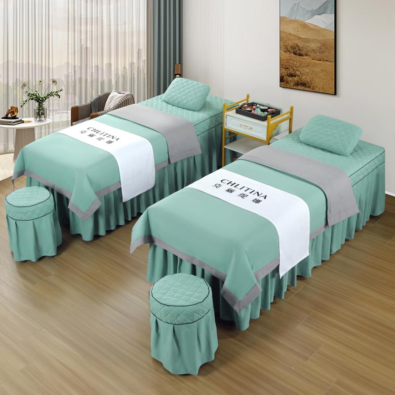 224新款床件美容床MUT罩0四套高档轻奢美容院按摩罩三件套头疗两