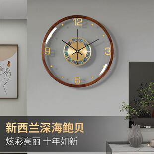 新中式 钟挂高墙级感高大气2025新 轻奢简约挂钟家客厅用时GSR7011