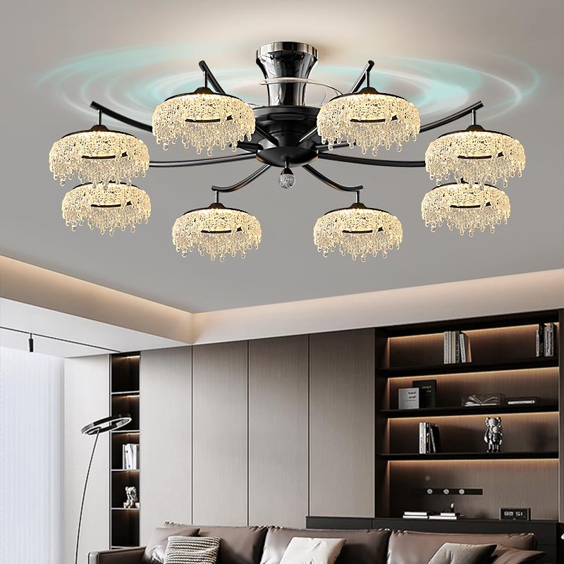 风扇灯吊扇/灯隐形客厅灯奢高级感意0式极简2款25新客轻厅主灯吊