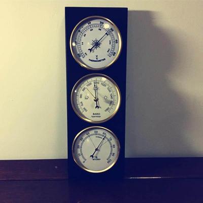 度计湿度计大气压温表庭3合1功能文木座挂式家气象站化宫定制