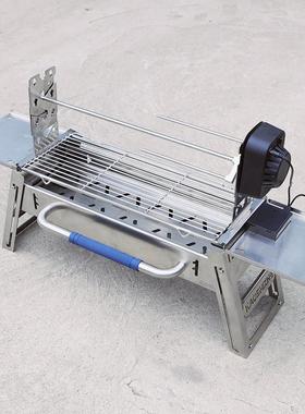 烤食者专动用电机烤烤羊SUG鸡腿自旋转烤鸽子电动支架