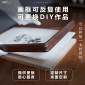 花装 饰画 画谟实木框日式 项圣新中式 卧室厅国画 卉画客书房茶室三