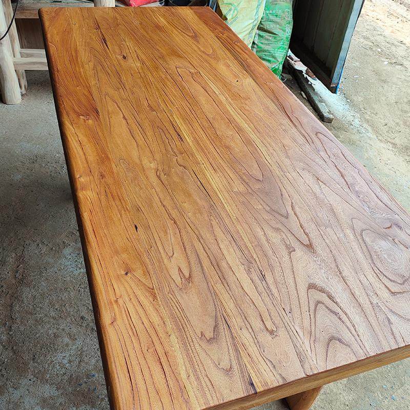 餐老榆木桌实木桌桌子长条吧台桌茶老榆木房复古茶台原木书桌简约