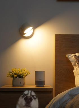 壁灯床头卧室阅读灯墙灯卧现代极简北主欧简约室可调光旋壁转9706