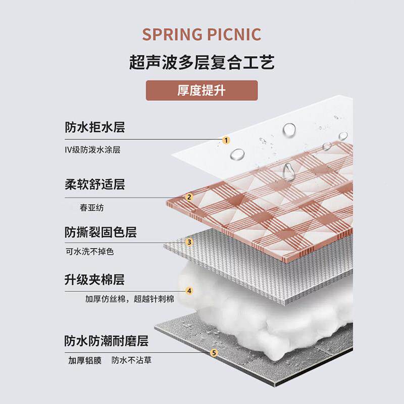户外野餐垫防防露潮厚帐篷内专六角定制用地垫防潮垫六角水六边形