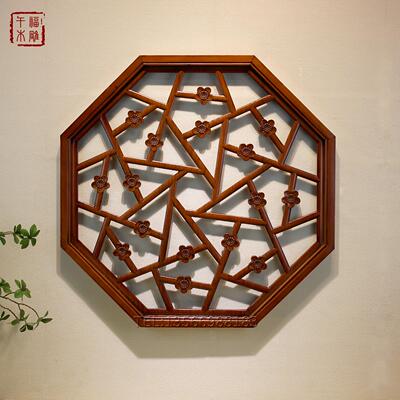 宋式美学DIP小轩窗中式实角挂件花窗花格客厅关背八玄景墙窗框木