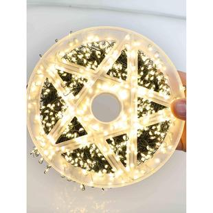 圣诞树鞭炮灯星星串圣诞节装饰品节灯日景布置氛围双线色场绿WGY