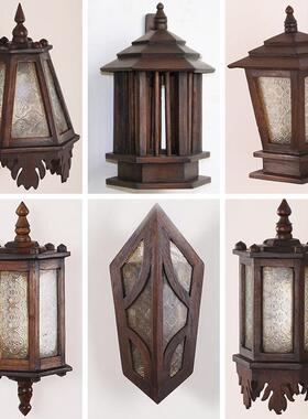 泰国实木复古壁灯过工业装床饰51527风灯新中式头灯客厅卧室楼梯