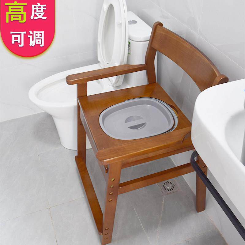 老桶人病人实木扶手防滑架坐便器移动马子大便坐椅坐便厕凳室内所
