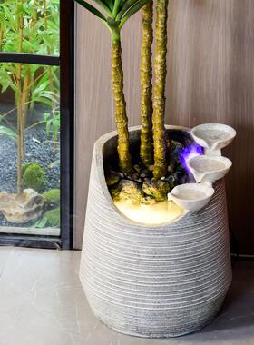 流水喷盆景创意ins摆件办公室落地欧居室内客厅泉装饰北工家JJP艺