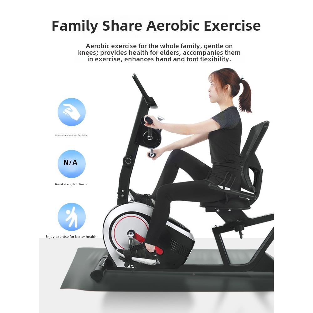 水平动自行家用运运动踏带车磁脚控自行车老年人有氧LSV健身器材