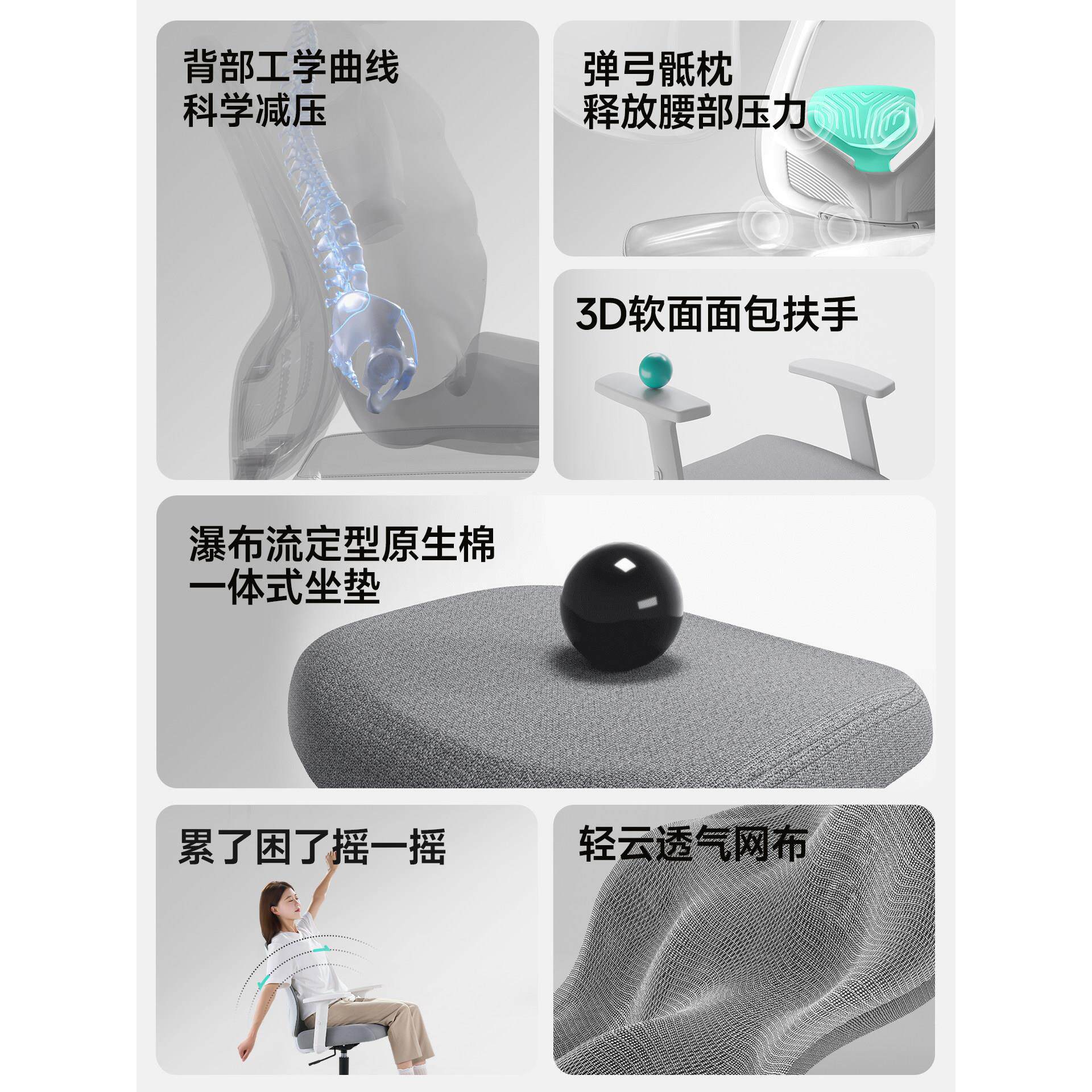 办公椅办室舒适久坐脑椅W5098-09家用职员电椅降子靠公背升转椅人